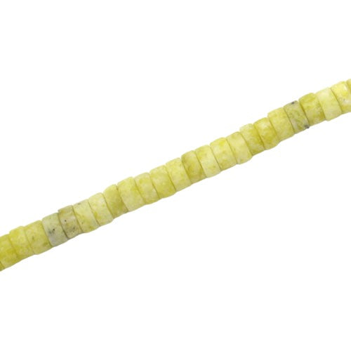 LEMON SERPENTINE 4 X 2 MM BEADS - APPROX 150 PCS