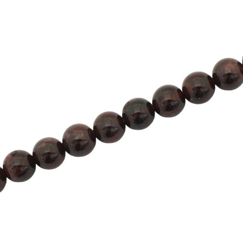 GARNET 8 MM ROUND BEADS - APPROX 52 PCS