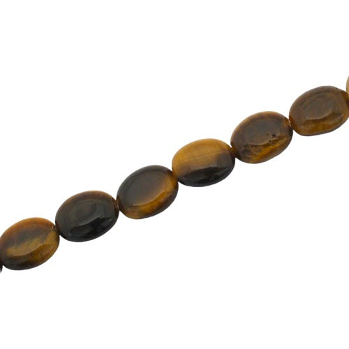 TIGER EYE  10 X 8 MM OVAL BEADS - APPROX 38 PCS