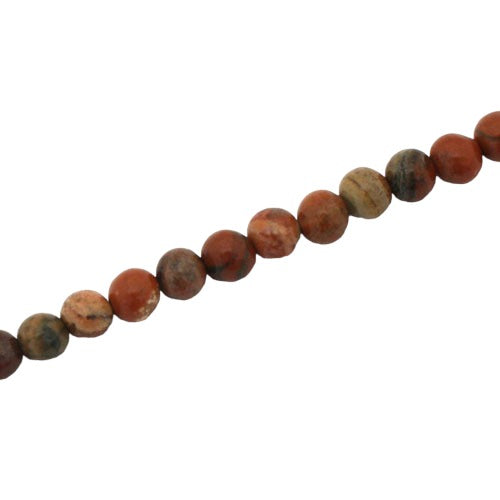 RED JASPER 4 MM ROUND BEADS - APPROX 90 PCS