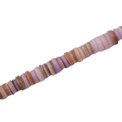 6.5 X 2 MM SHELL BEADS PURPLE - 40 CM STRAND