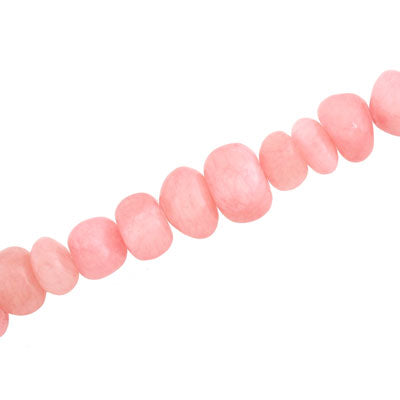 Jade Dyed Stone Beads 10 - 12 mm Pink - Approx 118 pcs