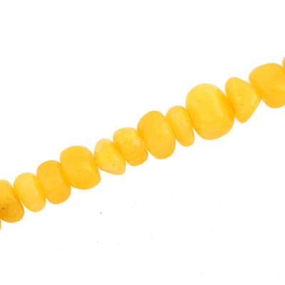 Jade Dyed Stone Beads 10 - 12 mm Yellow - Approx 118 pcs