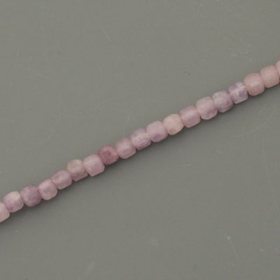 LEPIDOLITE 3 MM CUBE BEADS - APPROX 165 PCS