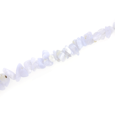 AGATE BLUE LACE CHIP SML - 90 CM STRAND