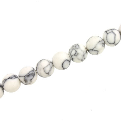 HOWLITE WHITE 8 MM ROUND - 49 PCS