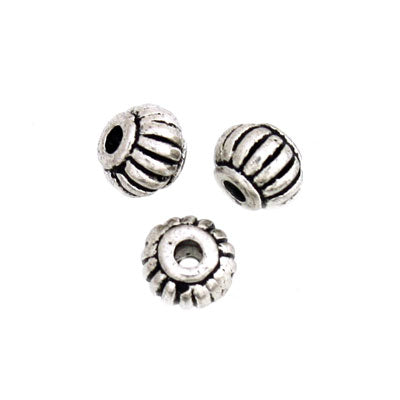 5 X 4 MM SILVER METAL BEADS - 45 PCS