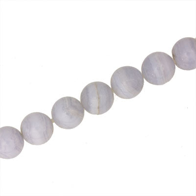 AGATE BLUE LACE ROUND 8 MM - APPROX - 48 PCS