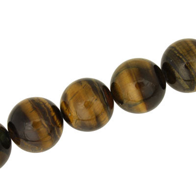 TIGER EYE  ROUND 14 MM - APPROX - 28 PCS