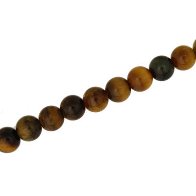 TIGER EYE  ROUND 6 MM - APPROX - 64 PCS