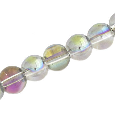 10 MM ROUND GLASS BEADS RAINBOW - 82 PCS