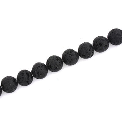 LAVA ROCK BEADS 8 MM - 48 PCS