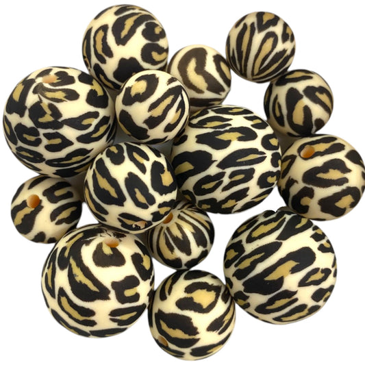 SILICONE BEADS - LEOPARD