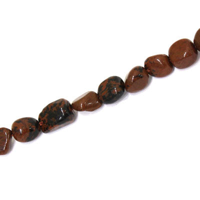 MAHOGANY OBSISDIAN IRREGULAR APPROX 6-8 MM - APPROX - 40 PCS (40CM STRAND)