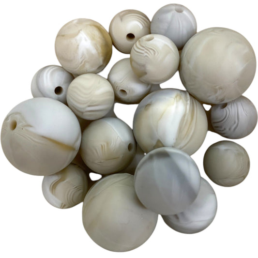 SILICONE BEADS - MARBLE