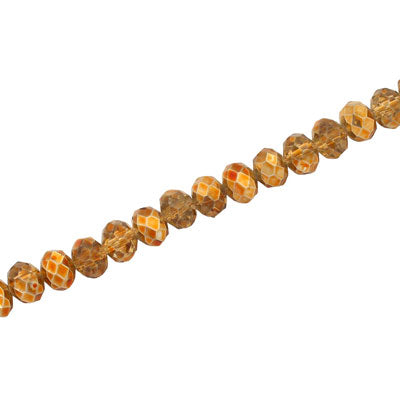 3.5 X 2.5 MM CRYSTAL RONDELLE BEADS GOLD / COPPER - APPROX 140 / PCS