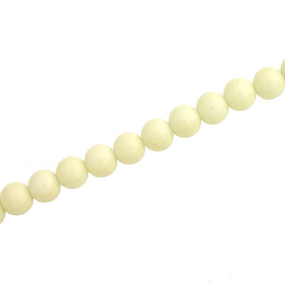 4 MM ROUND GLASS OPAQUE BEADS CREAM - 205 PCS