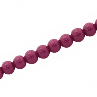 6 MM ROUND GLASS OPAQUE BEADS BOYSENBERRY - 135 PCS