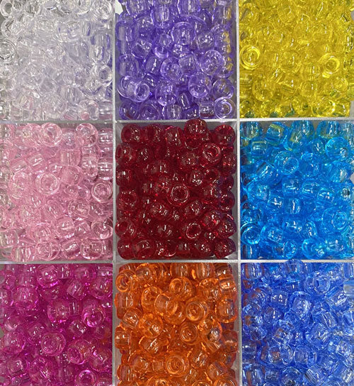 9 X 6 MM PONY BEADS - 95 PCS