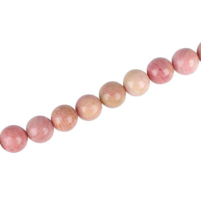 RHODONITE  8 MM ROUND - APPROX - 48 PCS