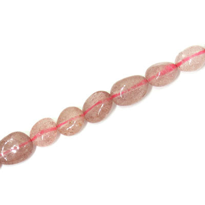 STRAWBERRY QUARTZ IRREGULAR APPROX 6-8 MM - APPROX - 40 PCS (40CM STRAND)