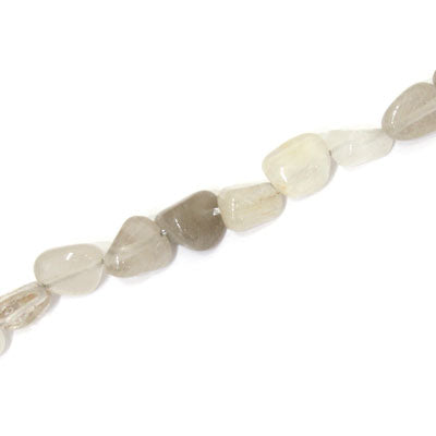 WHITE PHANTOM QUARTZ IRREGULAR APPROX 8-10 MM - APPROX - 40 PCS (40CM STRAND)